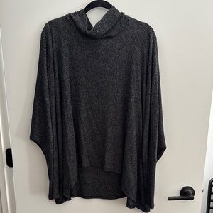 Anthropologie Gray Knit Poncho Sweater